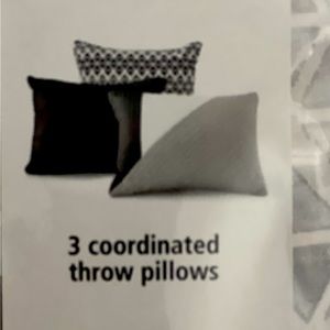 3 throw pillows